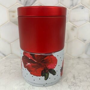 Teavana Red and Floral Holiday Stackable Tea Tins - 4 oz